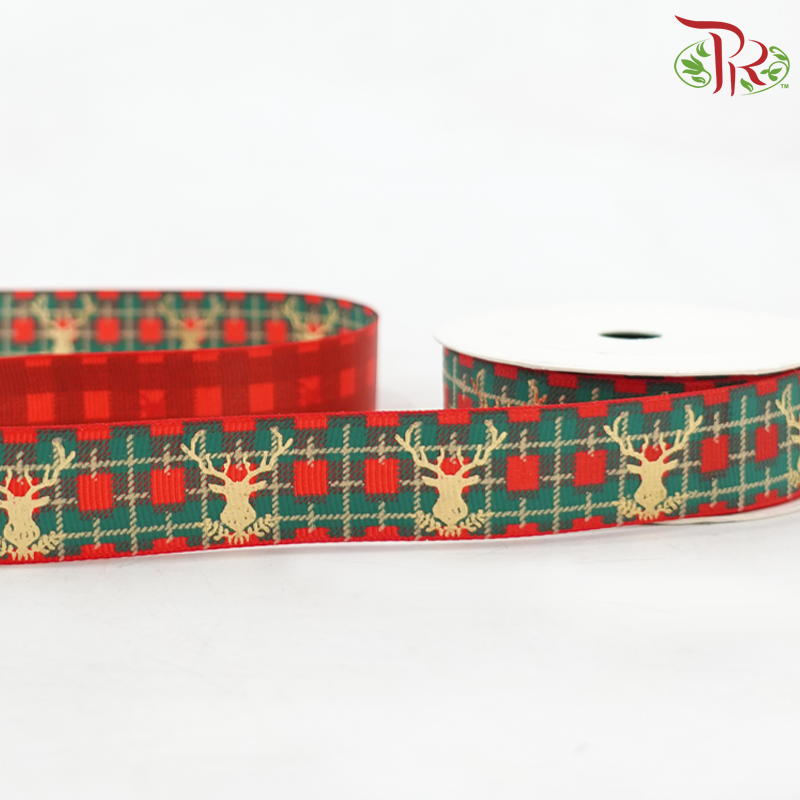 FRB121 - 10M Xmas Ribbon (25mm) (With Options)