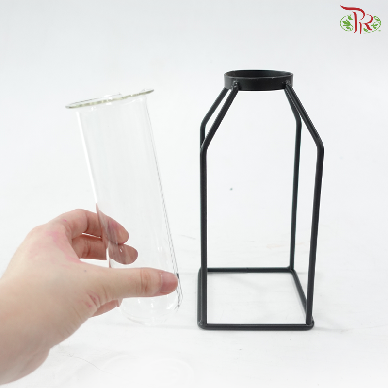 16Y3044 - Glass Tube Frame Vase