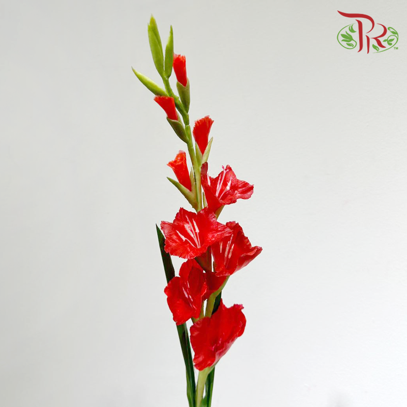 Artificial Gladiolus - Charm Red (Per Stem)