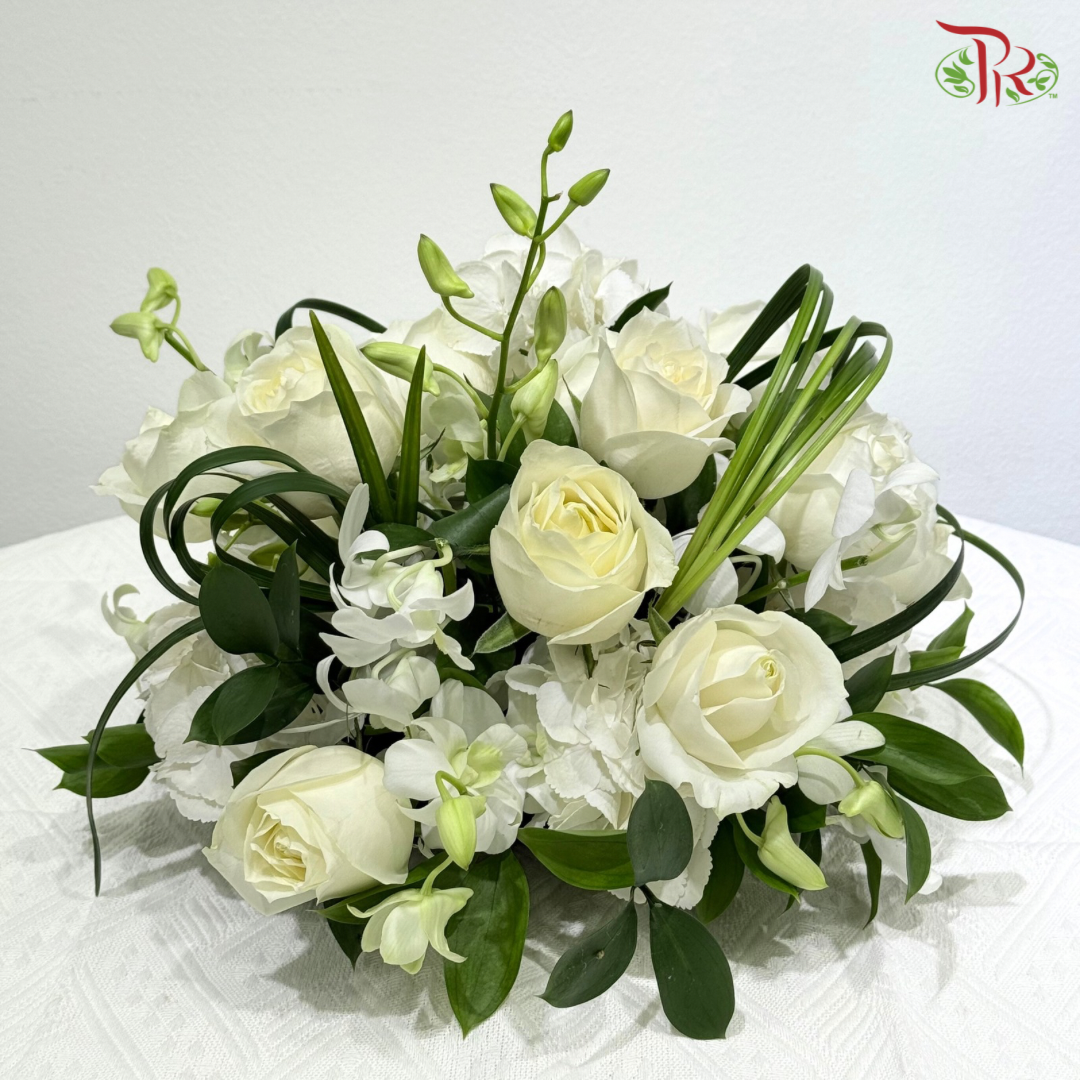 Pure Grace - Table Centerpiece In White (M size- double sided)