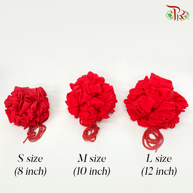 Red Ball (Cloth Material) (8"/ 10"/ 12")-Pudu Ria Florist-prflorist.com.my