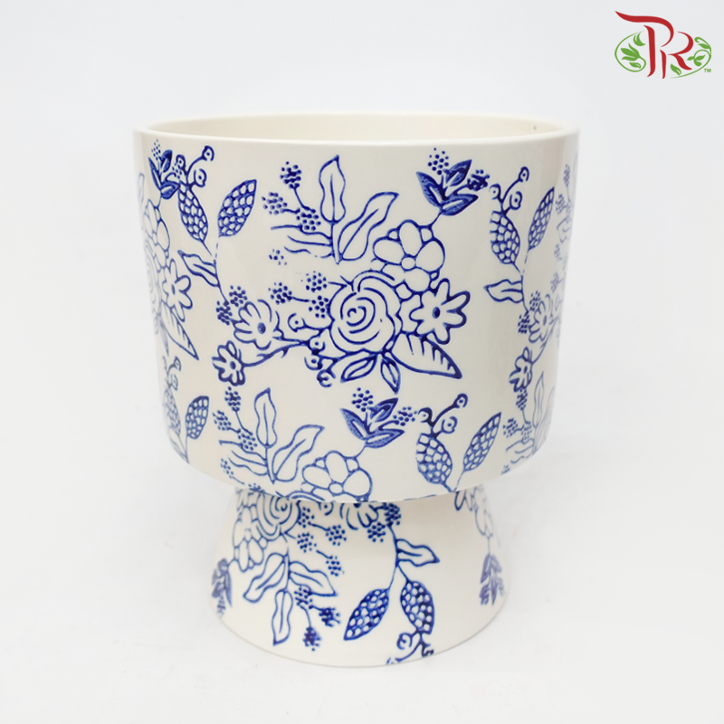 SSJ - Qing Hua Ci Pot (SSJ-025)-Mei Gui Pot (SSJ025MG)-Pudu Ria Florist-prflorist.com.my