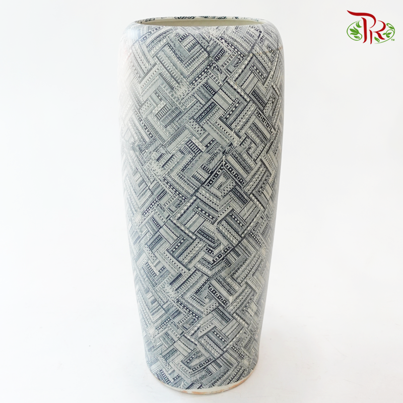 Vintage Vase- Geometrics Pattern (VINVAS50/60/70)-Pudu Ria Florist-prflorist.com.my