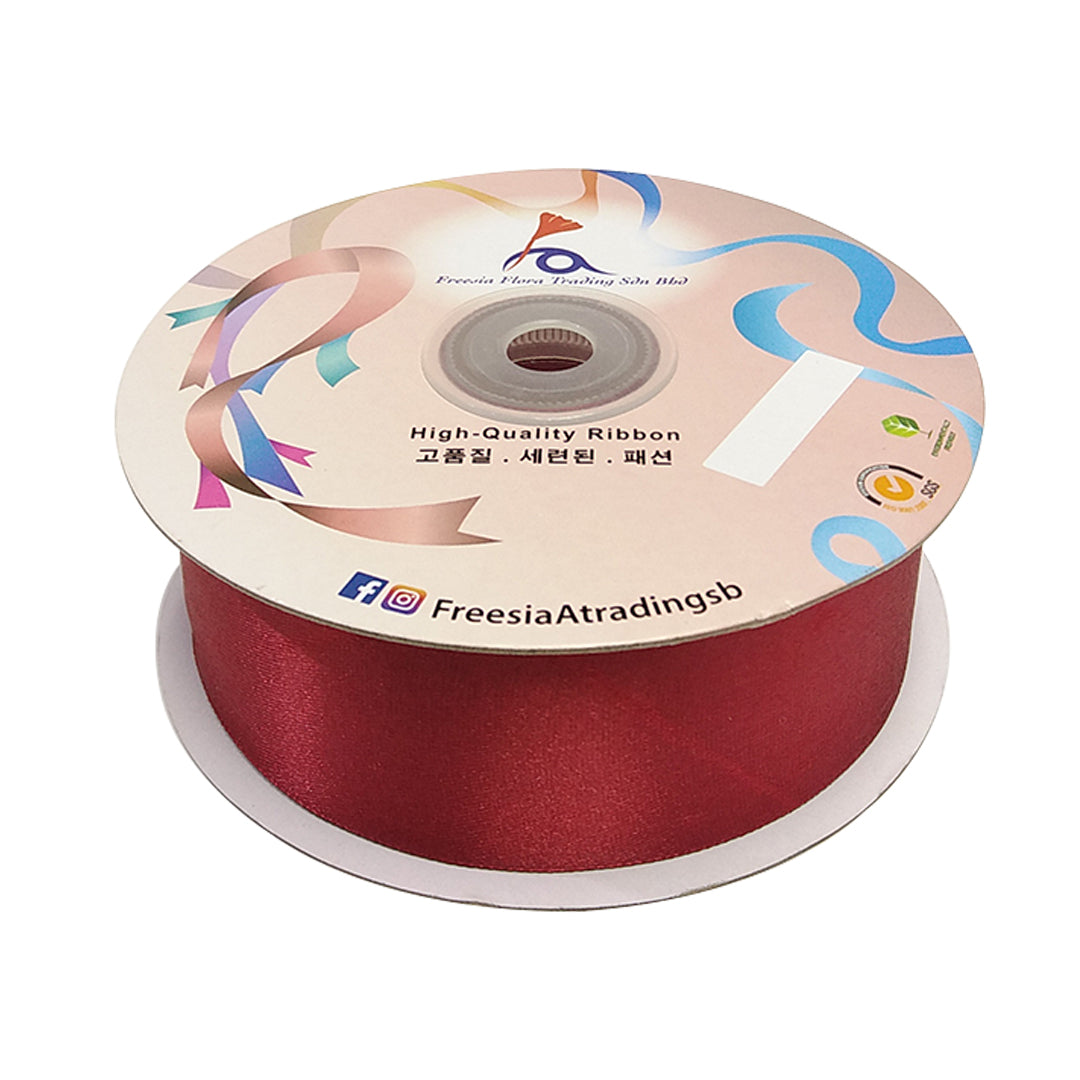 Satin Ribbon- Wine FRB063#7 - Pudu Ria Florist