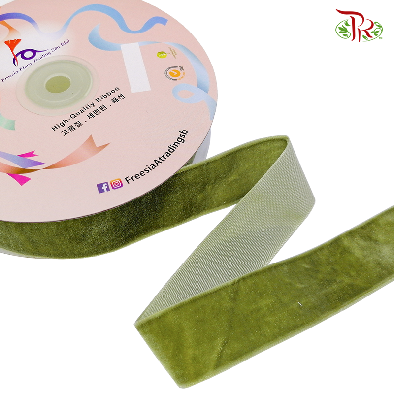 Velvet Ribbon 25mm- Turtoise FRB096#7 - Pudu Ria Florist