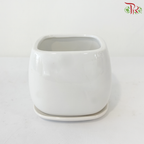 0229 White Pot - Pudu Ria Florist