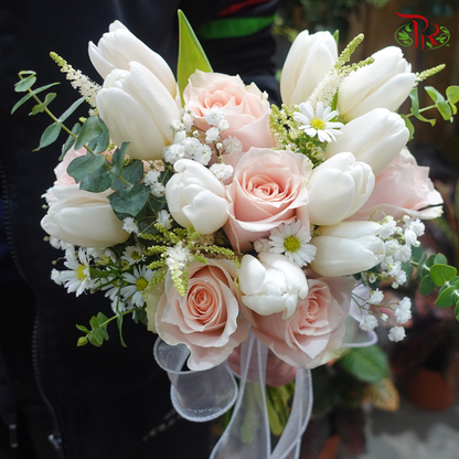 Tulip- Rose Bridal Bouquet