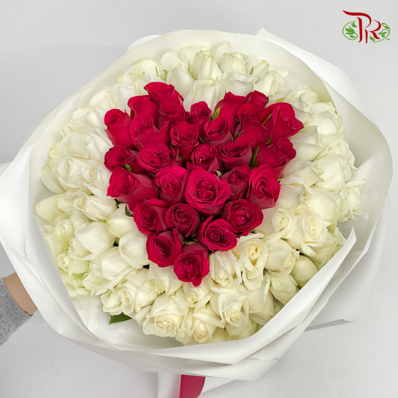 Heart of Roses Hand Bouquet (XL size)