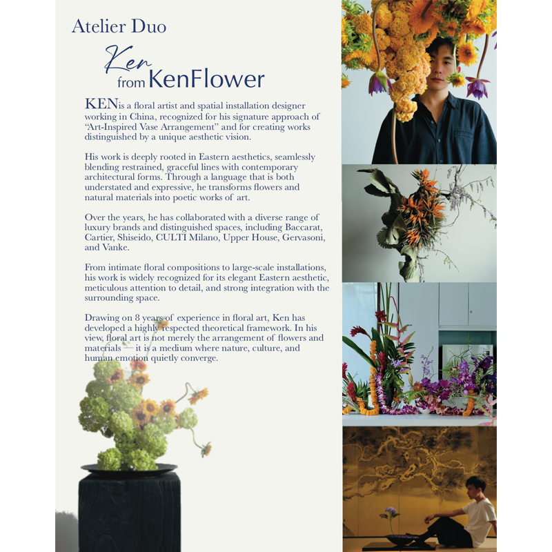 【Atelier Duo With Ken Flower & Flos. Cotidie】3 Days Intensive Floral Workshop  (Pudu Ria HQ- KL)