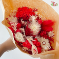 Dried Mix Bouquet - Red With White