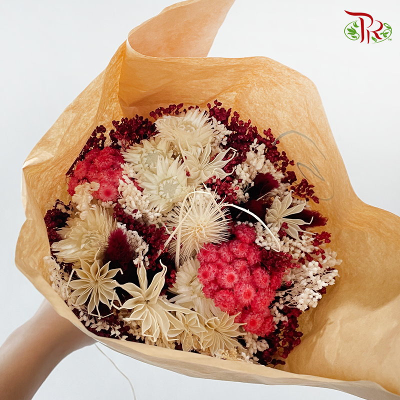 Dried Mix Bouquet - Dark Red