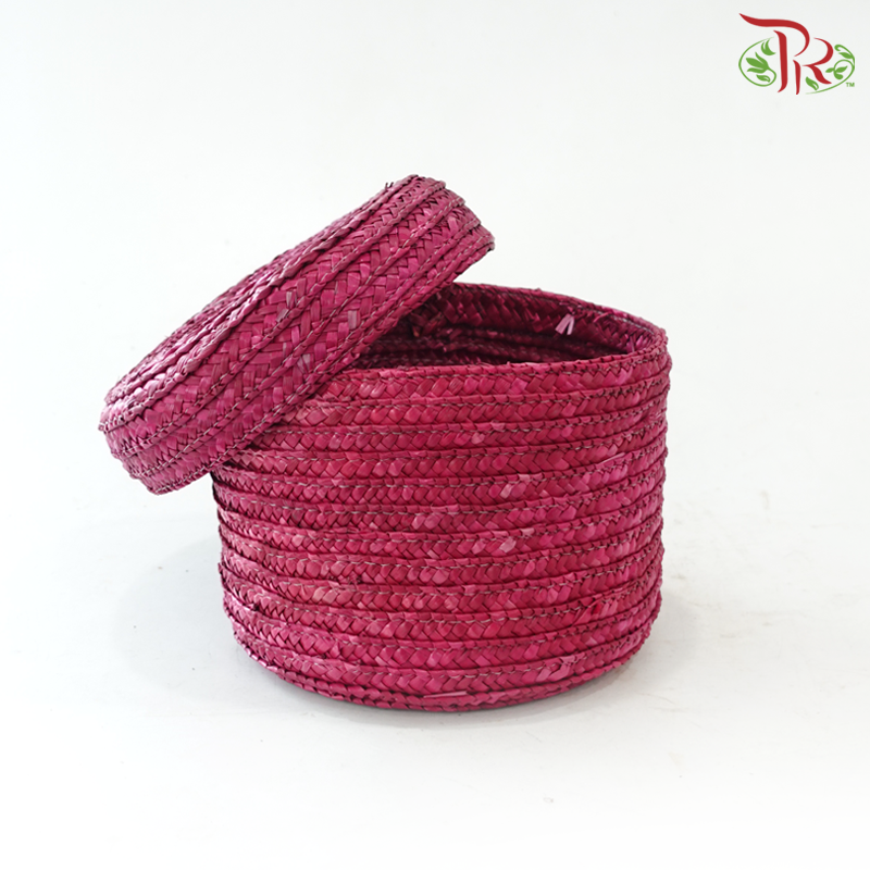 1 SET Korean Hat Basket (FBB008) (With Colour Options)-Dark Pink-Pudu Ria Florist-prflorist.com.my