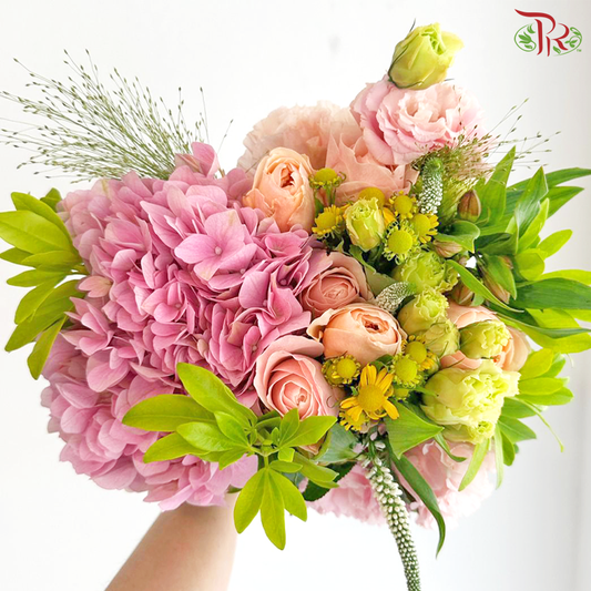 Signature Weekly Flower Bunch - Blush Apricot Garden (Big Bunch)