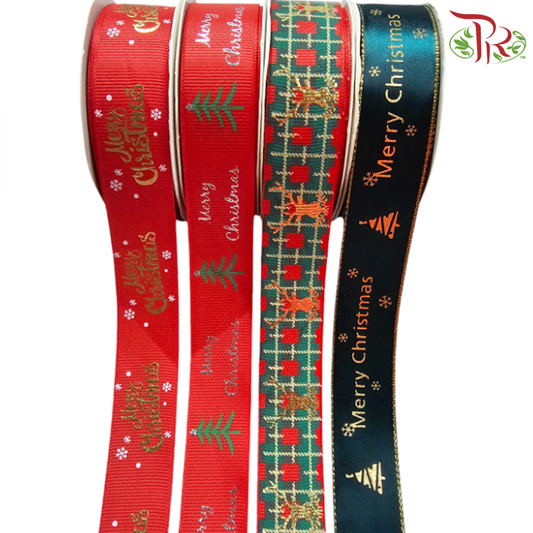 FRB121 - 10M Xmas Ribbon (25mm) (With Options)