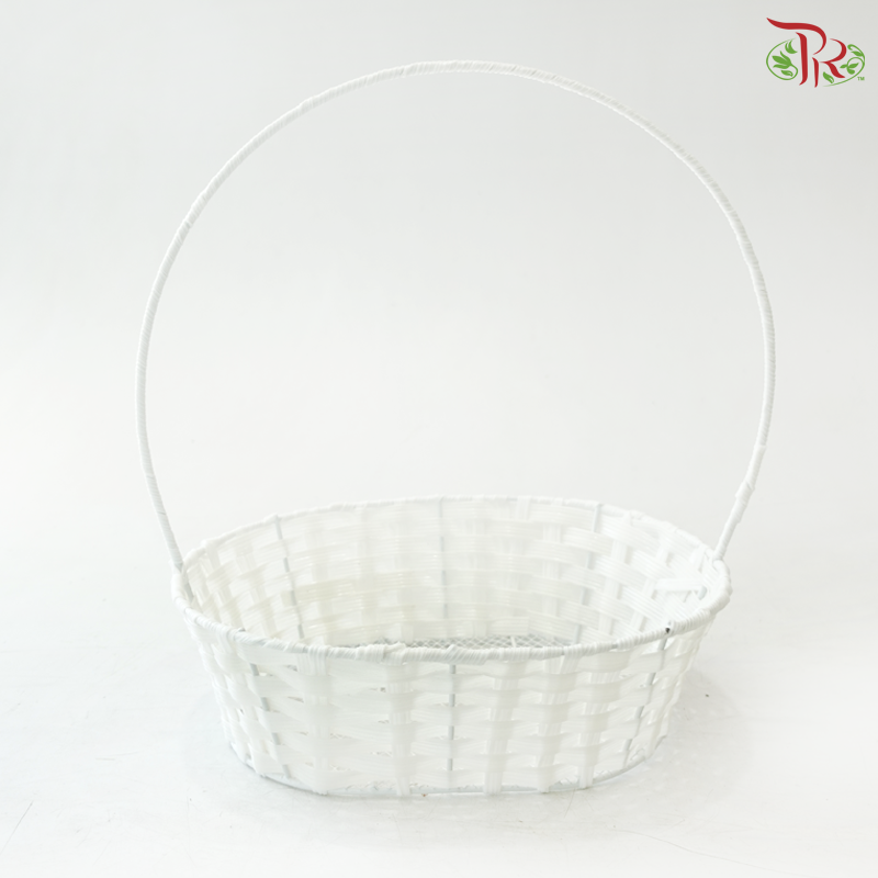 LYA21-10 - Basket White Oval50 SQ50 (LYA21-10) (With Options)