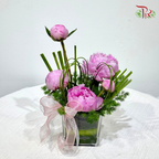 Fresh Meadow Peony Arrangement (With Vase)