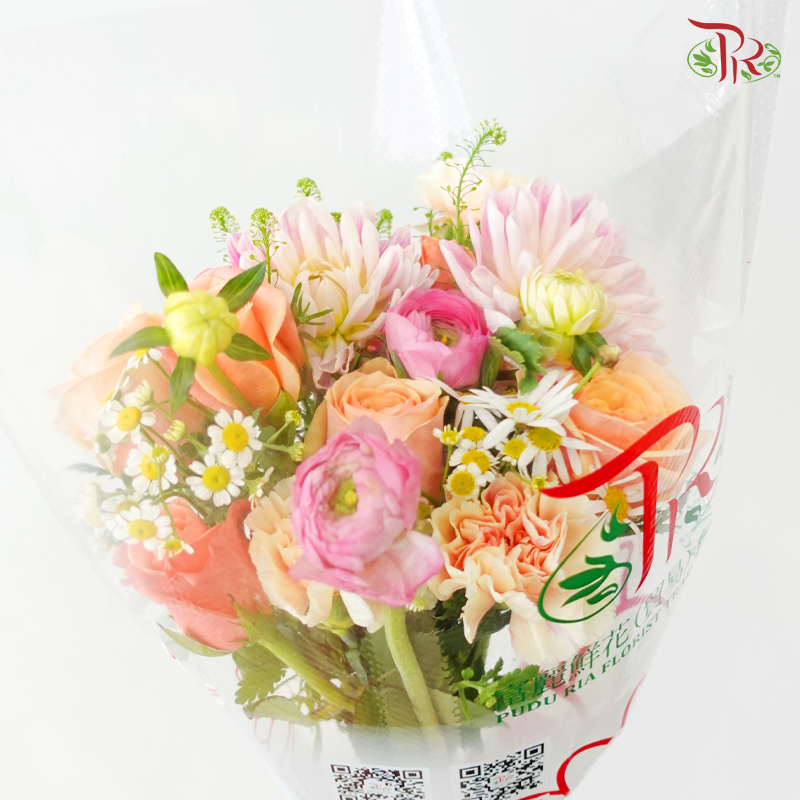 Signature Weekly Flower Bunch - Honey & Blush (Medium Bunch)