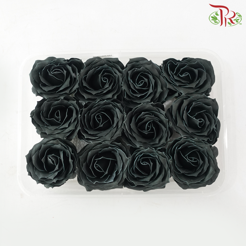 12 Blooms Premium Soap Flower - Black (FBA080 #5)