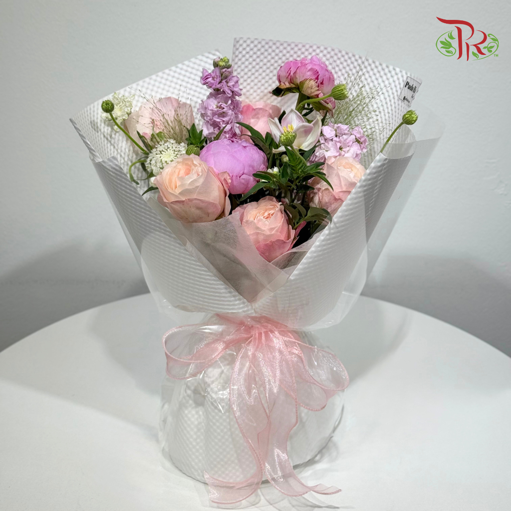 Signature Weekly Flower Bunch - Peach Petal Sonata (Big Bunch)