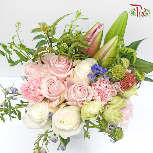 Signature Weekly Flower Bunch - Lullaby of Petals (Lily, Carnation, Rose & Scabiosa) (Big Bunch)