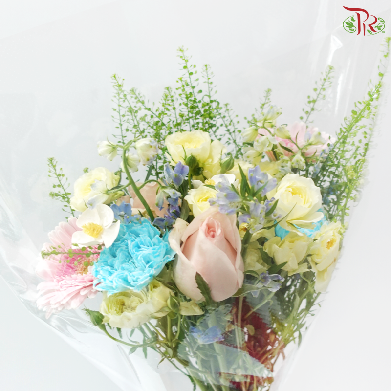 Signature Weekly Flower Bunch - Aurora Pastel Symphony (Medium Bunch)