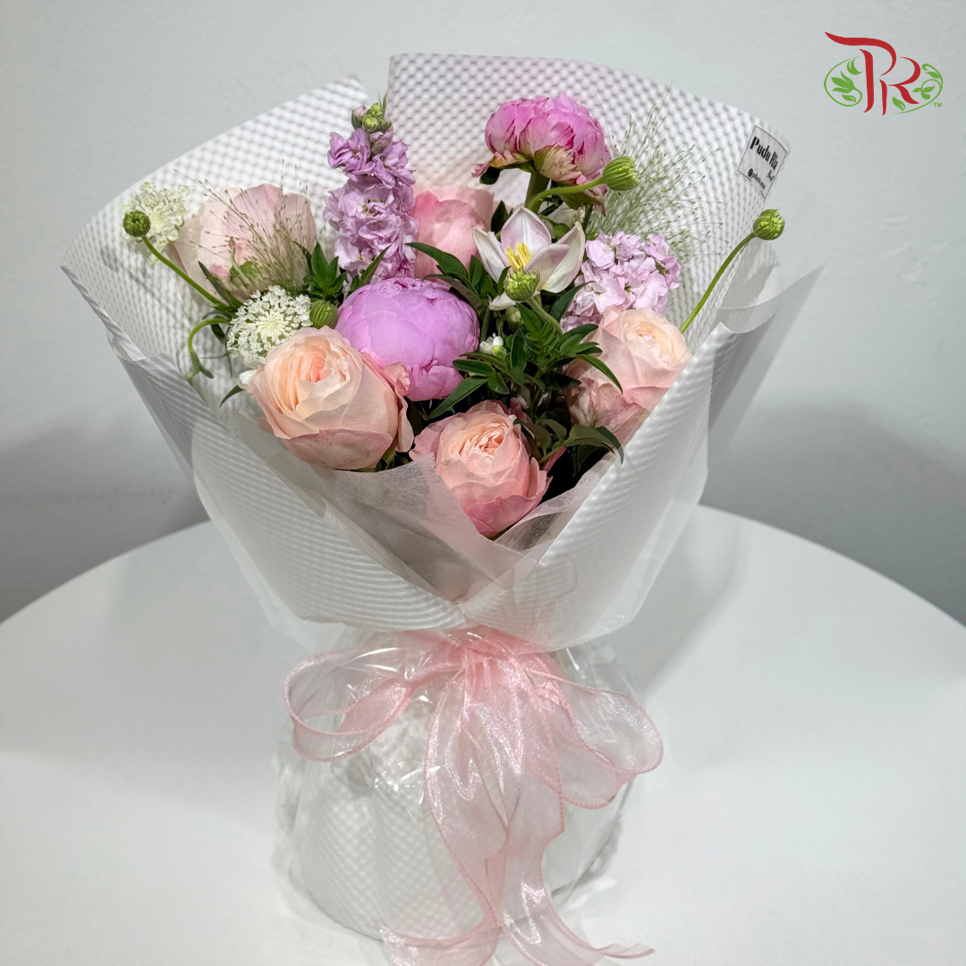 Signature Weekly Flower Bunch - Peach Petal Sonata (Big Bunch)