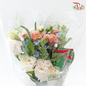 Signature Weekly Flower Bunch - Vintage Cappuccino (Cappuccino, Carnation, Eustoma & Oxypetalum) (Medium Size)