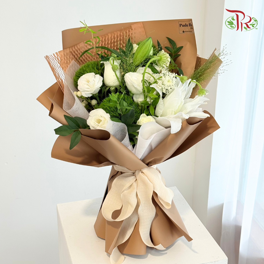 Signature Weekly Flower Bunch - Whispering Green Serenity (Big Bunch)
