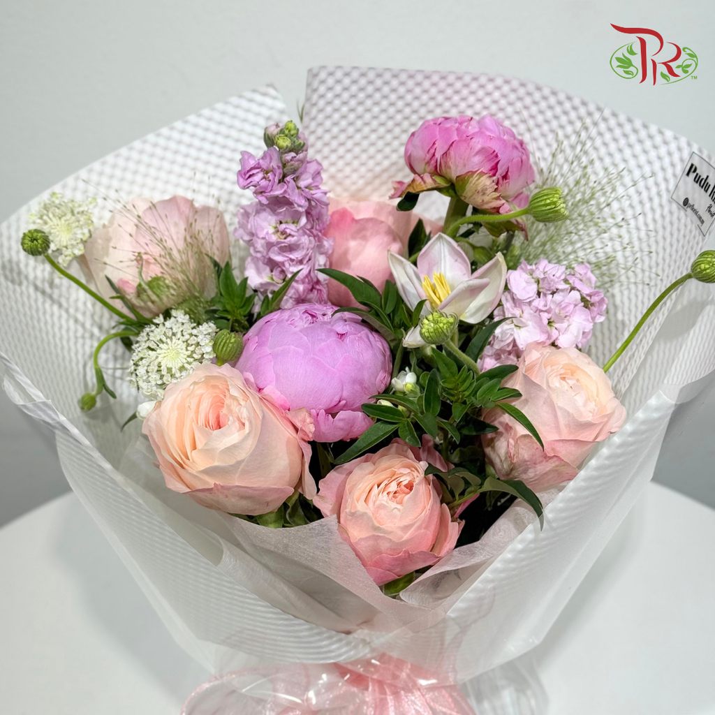 Signature Weekly Flower Bunch - Peach Petal Sonata (Big Bunch)