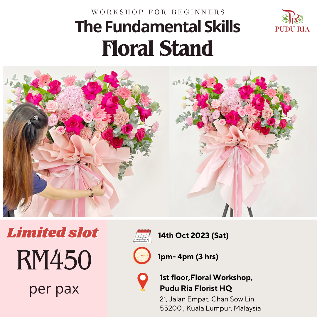 October Floral Stand Class (Wood Stand) - LIMITED SLOT - Pudu Ria Florist