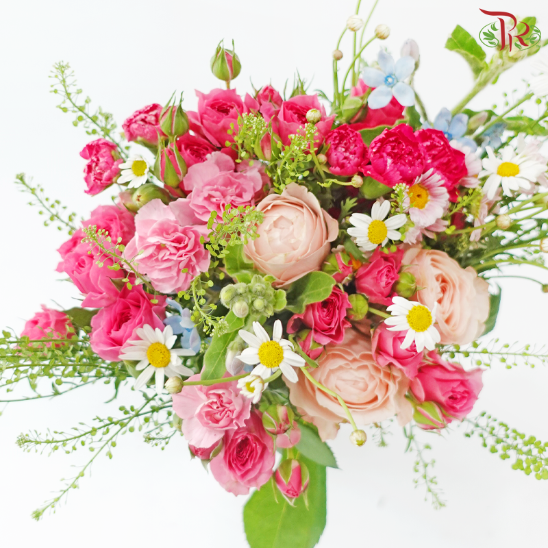 Signature Weekly Flower Bunch - Sugar Pink Romance (Medium Bunch)