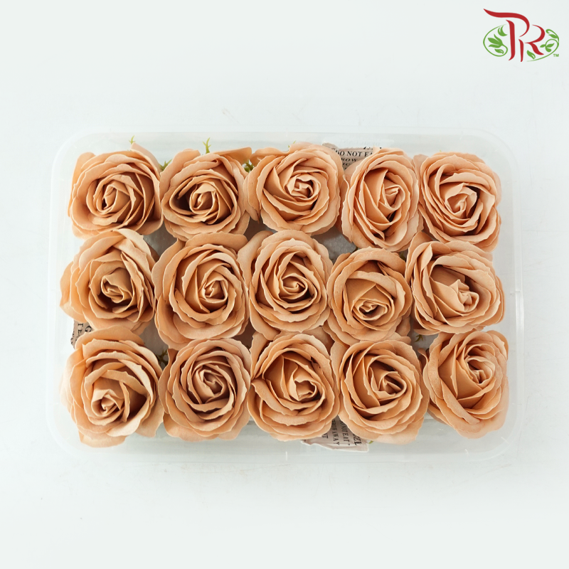 15 Blooms Korean Soap Flower - Light Brown