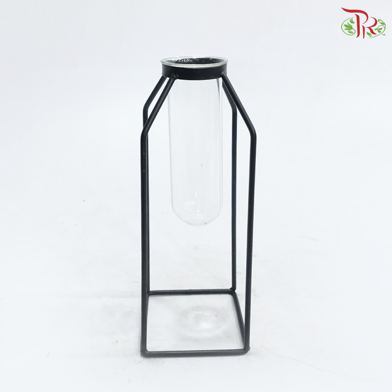 16Y3043 - Glass Tube Frame Vase