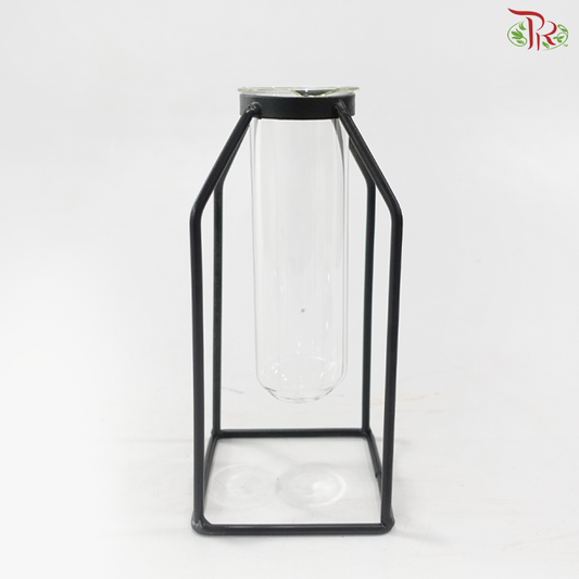 16Y3044 - Glass Tube Frame Vase