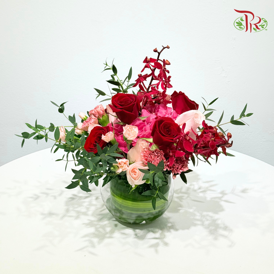 Velvet Rouge Vase Arrangement