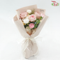 Signature Weekly Flower Bunch - Blushing Sunrise (Rose, Eustoma, Matricaria & Oxypetalum) (Medium Size)