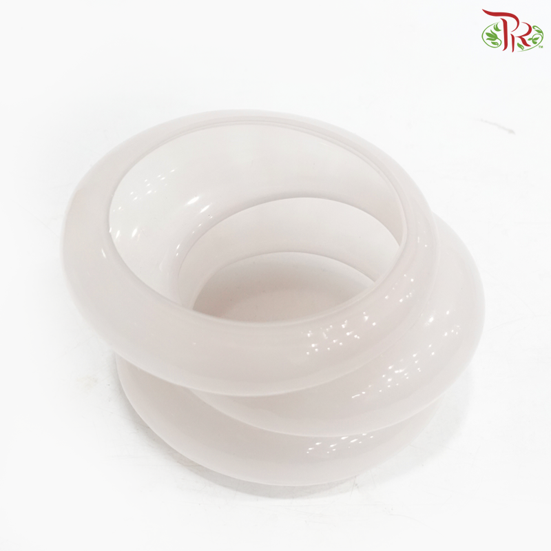 Y189515 - Extra Light Pink Bubble Swirl Vase