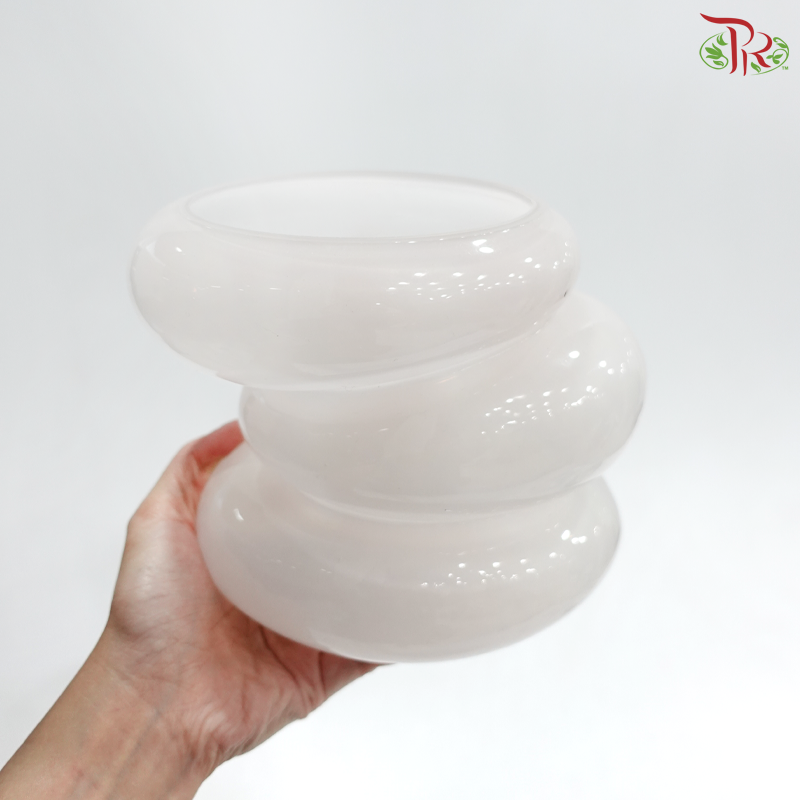 Y189515 - Extra Light Pink Bubble Swirl Vase