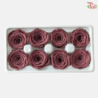 Preserved Roses - Azuki ( 8 Blooms  )