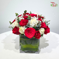 Two-Tone Roses Vase Arrangement