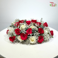 Ruby & Ivory Table Centerpiece (Double Sided)