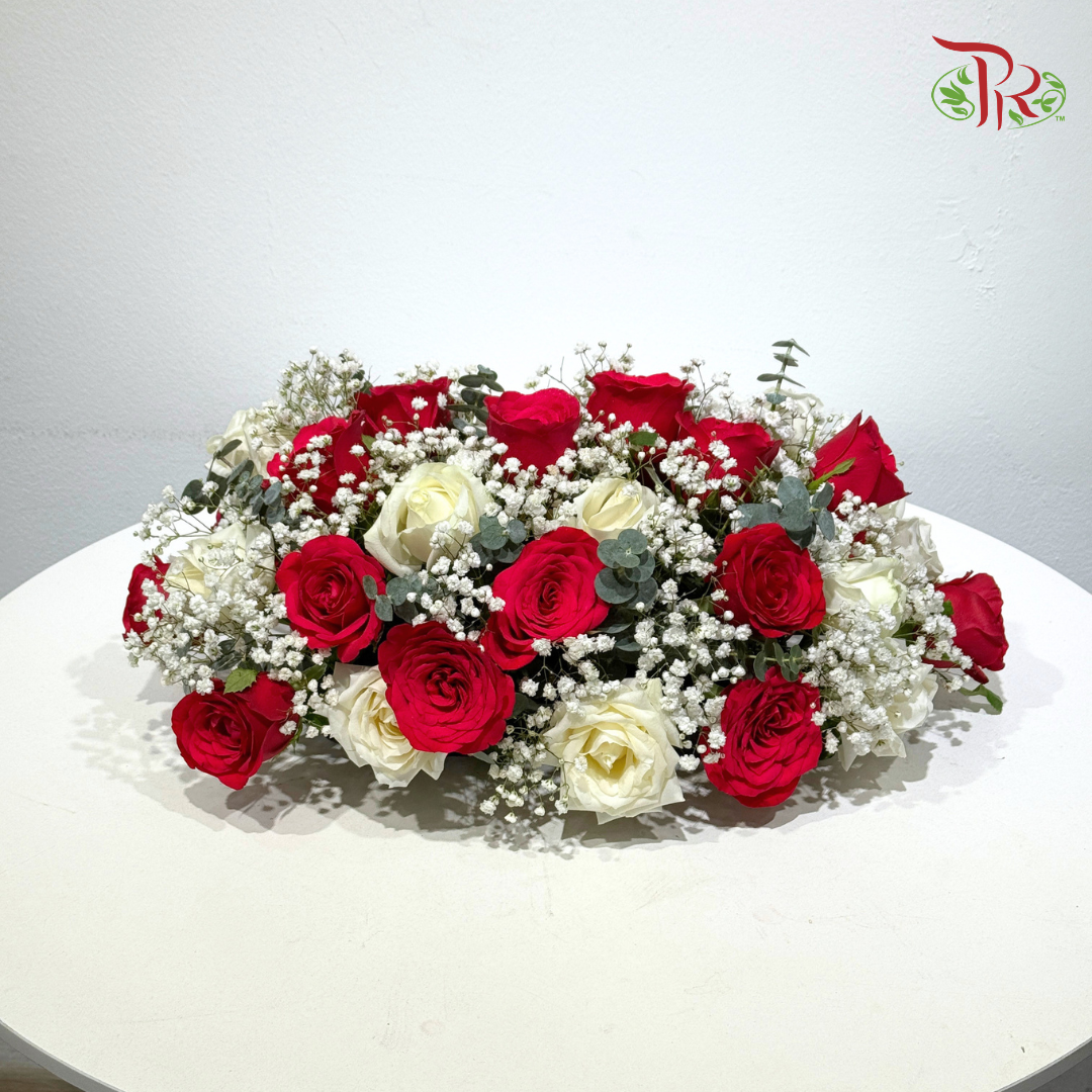Ruby & Ivory Table Centerpiece (Double Sided)