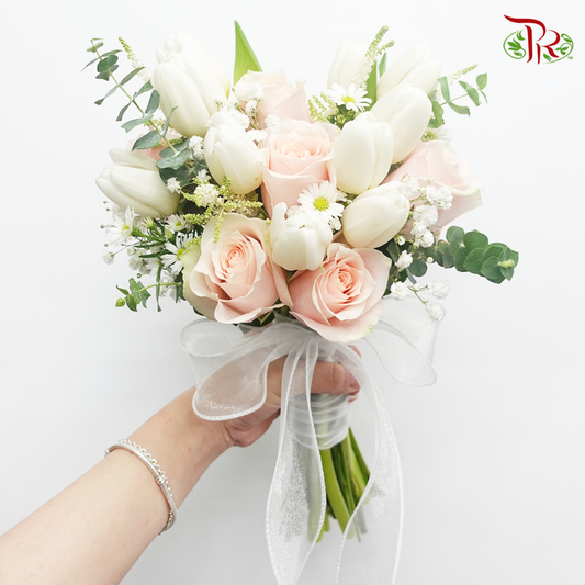 Tulip- Rose Bridal Bouquet - Pudu Ria Florist