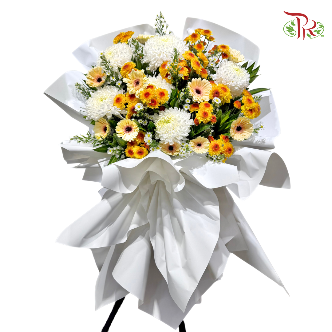 Condolence Wood Stand- Golden Remembrance