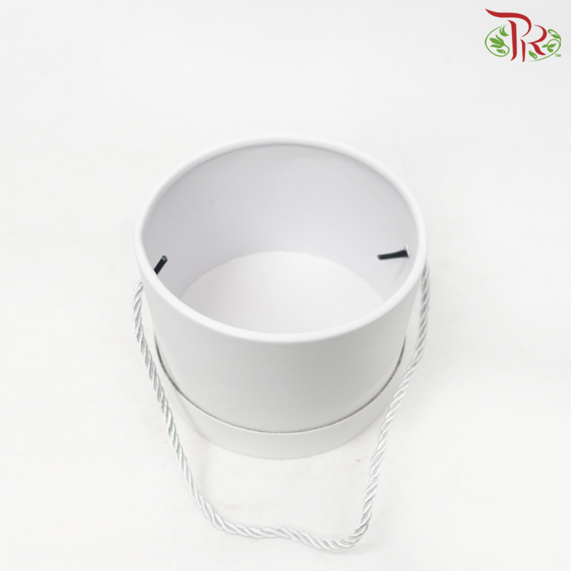1'SET / Round Box Set - White (FBB036#3)-White-Pudu Ria Florist-prflorist.com.my