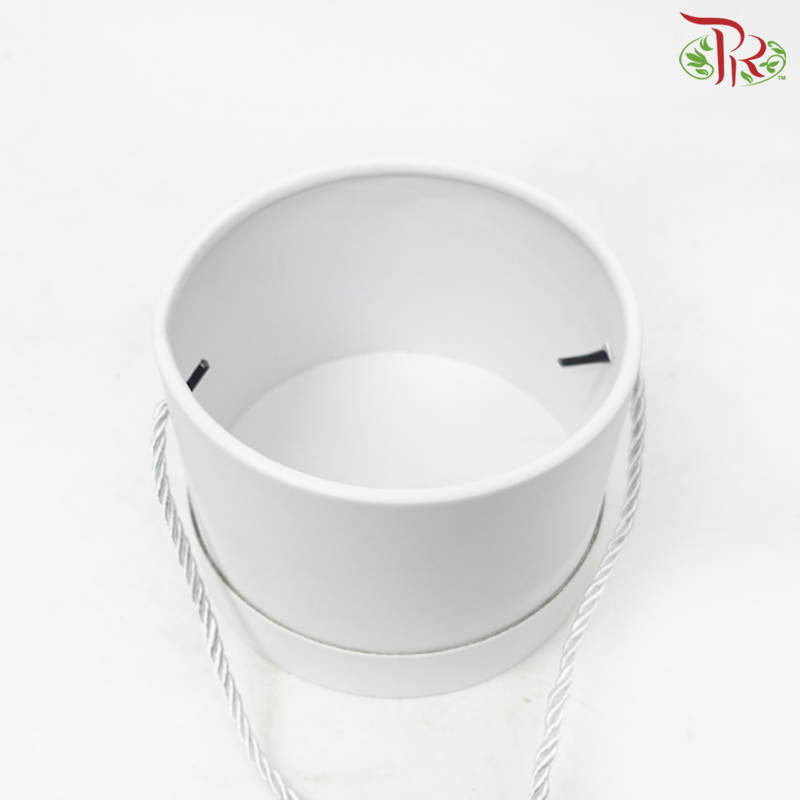 1'SET / Round Box Set - White (FBB036#3)-White-Pudu Ria Florist-prflorist.com.my