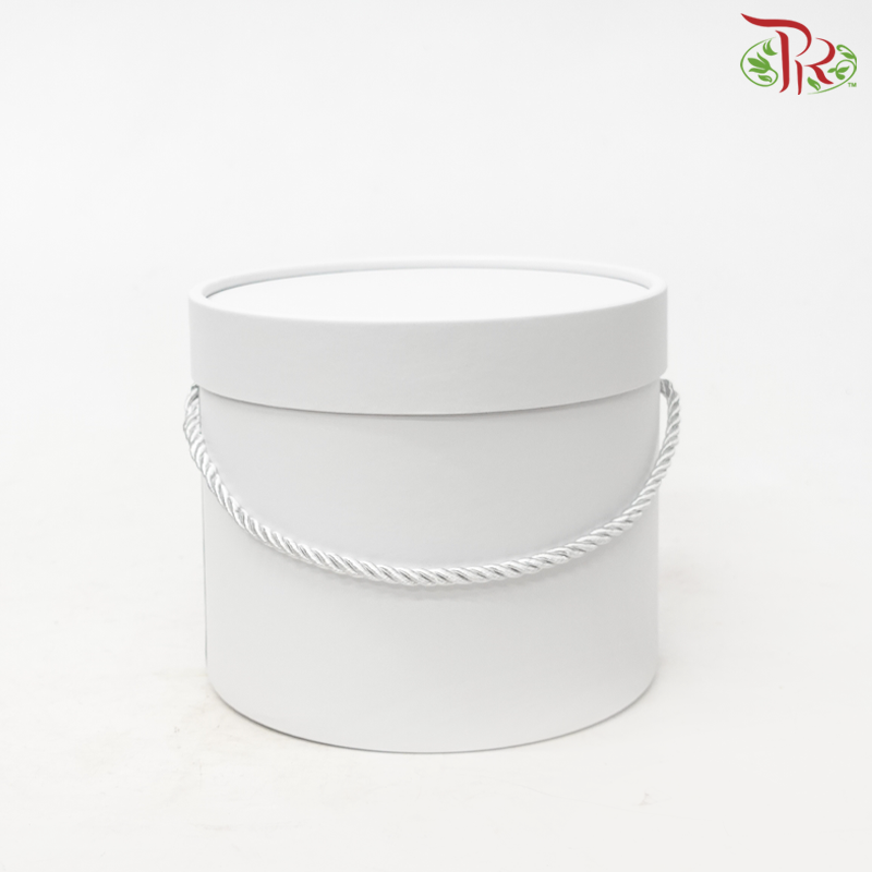 1'SET / Round Box Set - White (FBB036#3)-White-Pudu Ria Florist-prflorist.com.my