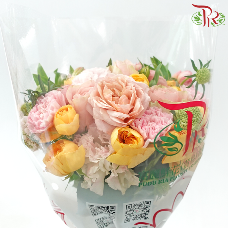 Signature Weekly Flower Bunch - Summer Romance (Rose Spray, Rose, Scabiosa, & Alstroemeria) (Big Size)