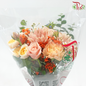 Signature Weekly Flower Bunch - Tangerine Tango (Gerbera, Carnation, Rose & Wax Flower) (Medium Size)