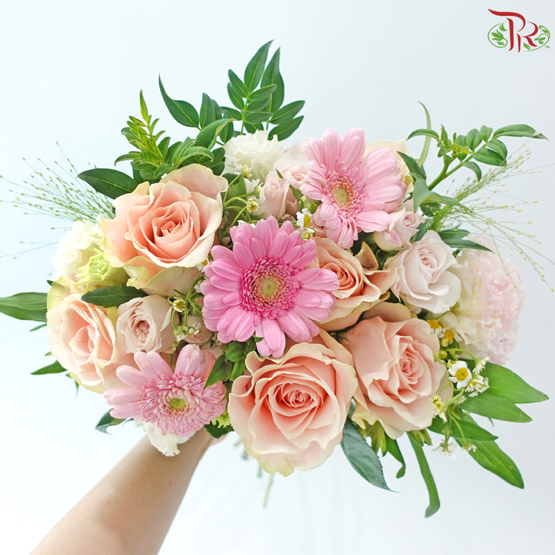 Signature Weekly Flower Bunch - Peachy Pink Sunshine (Big Bunch)